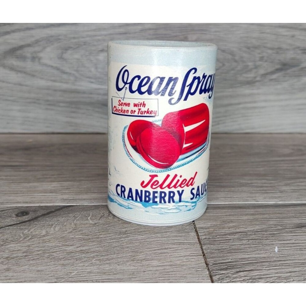 Vintage Ocean Spray Jellied Cranberry Sauce Salt Pepper Shaker Can Replica 3.5"